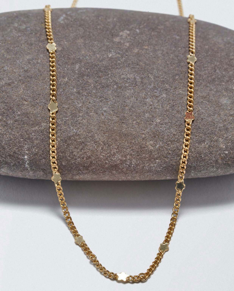 Gold plated chain with star details Gold