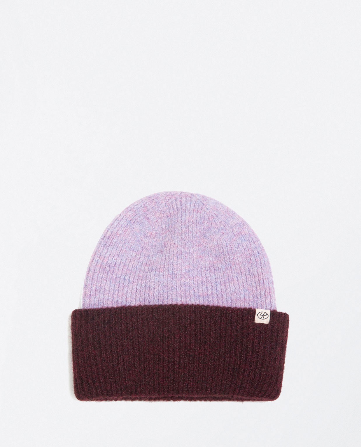 Bicolor ribbed hat Lilac