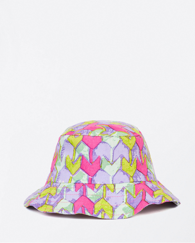 Printed beach hat Lilac