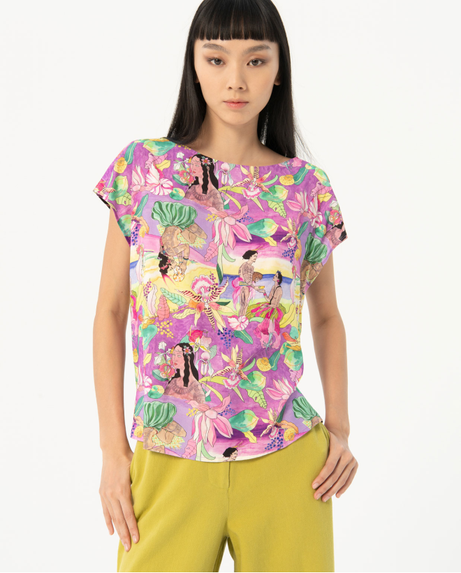 Printed flowing blouse Multi