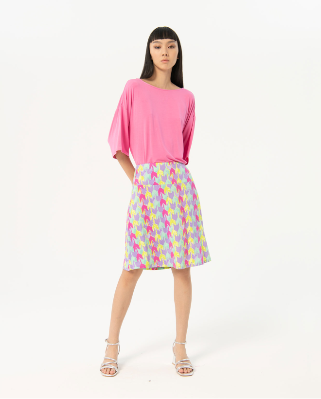 Stretch elastic mini skirt Multi