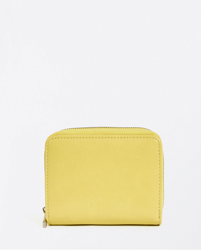 Small patent leather coin purse Yellow