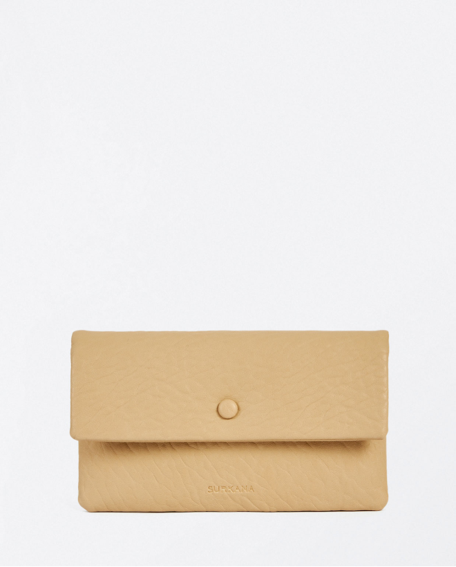 Smooth textured large wallet Nu