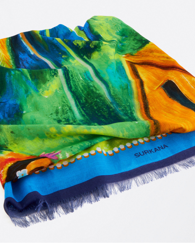 Printed sarong scarf Multi
