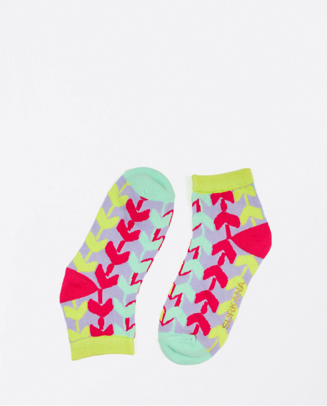 Printed ankle socks Lilac