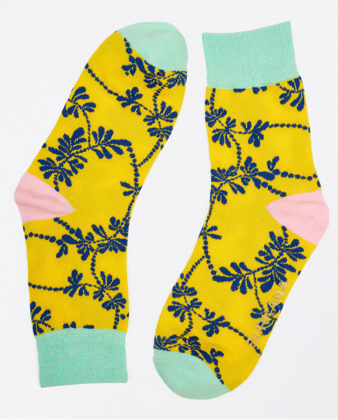 Printed ankle socks Yellow