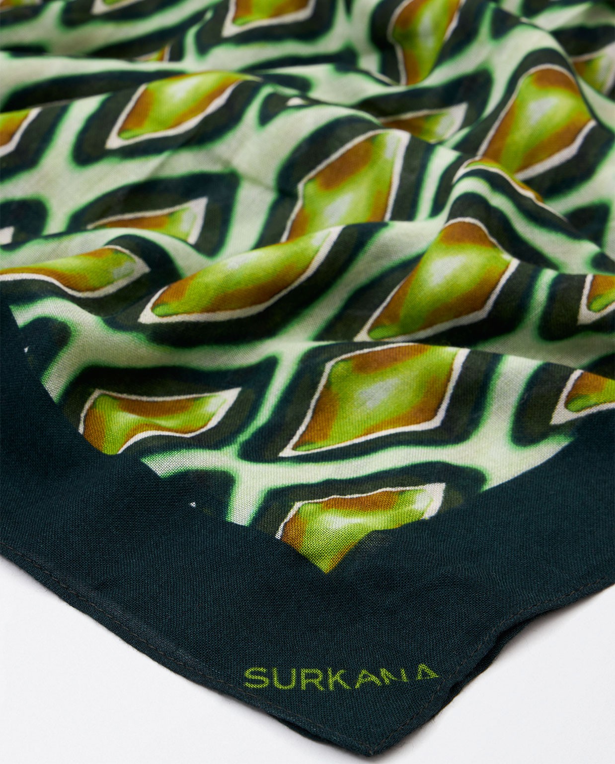 Printed sarong scarf Green