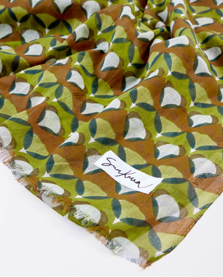 Foulard paréo imprimé Vert