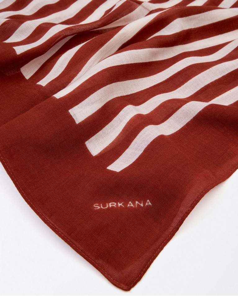 Foulard paréo imprimé Marron