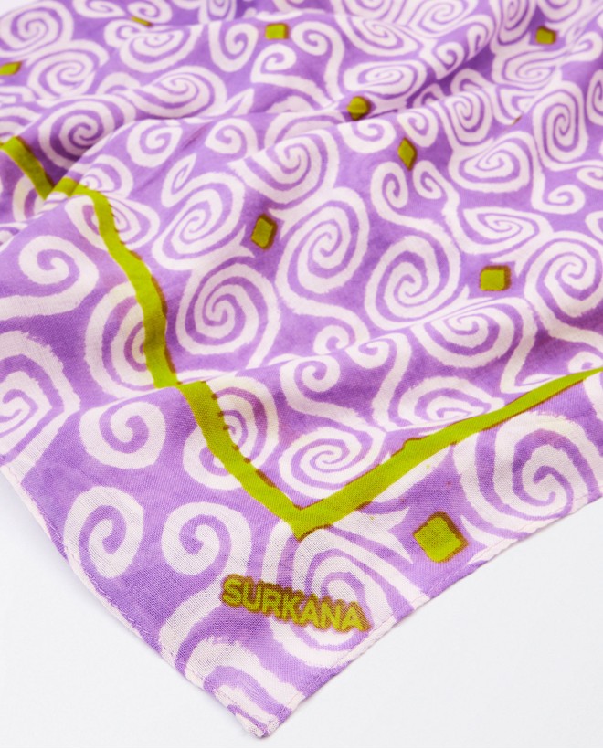 Printed sarong scarf Lilac
