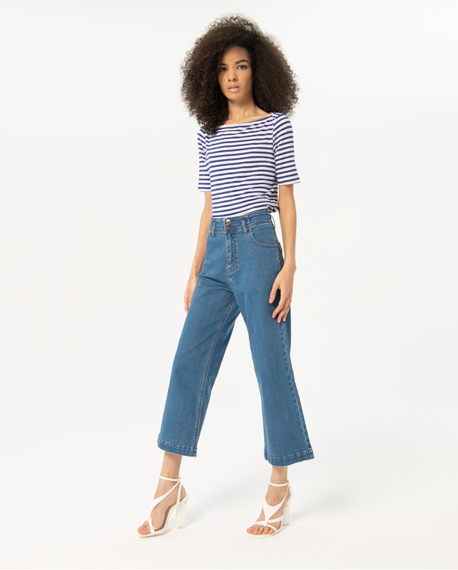 Cropped stretch jeans Blue