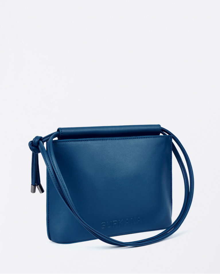 PU leather handbag in Ocean Blue. Vegan messenger cross body crossbody shoulder good bag satchel