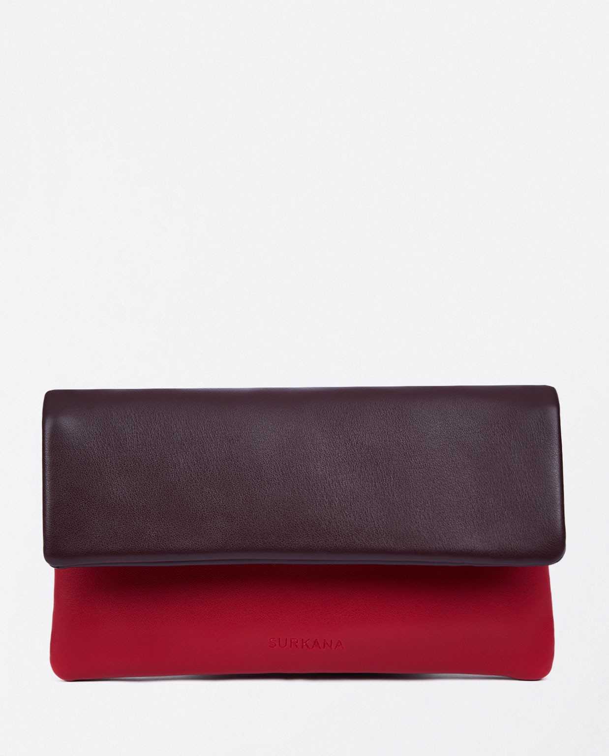 Two-tone soft wallet with flap Red