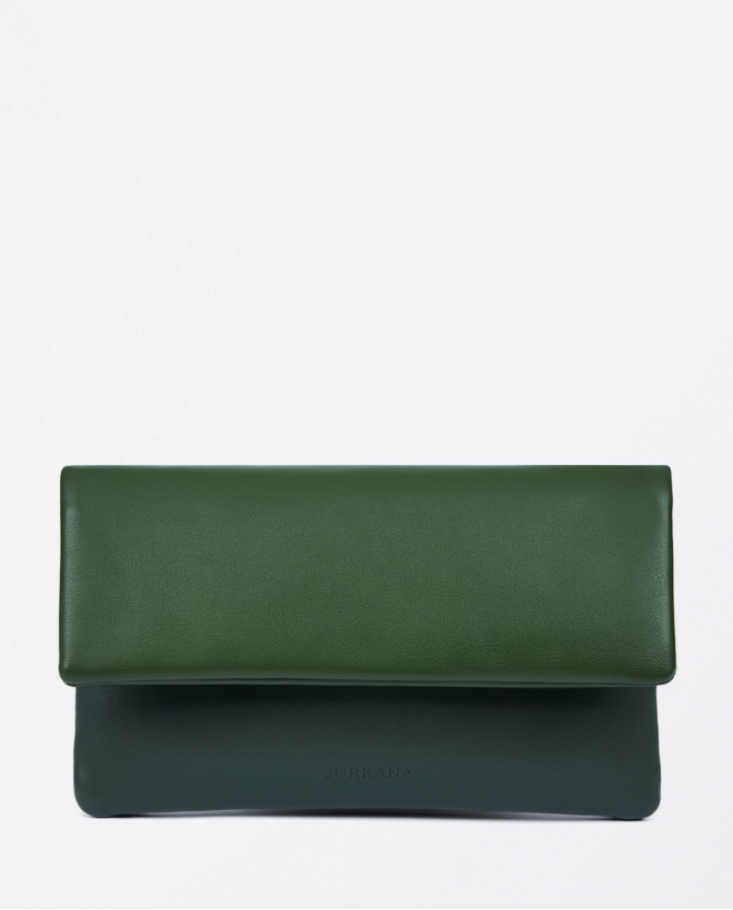 Cartera blanda bicolor con...