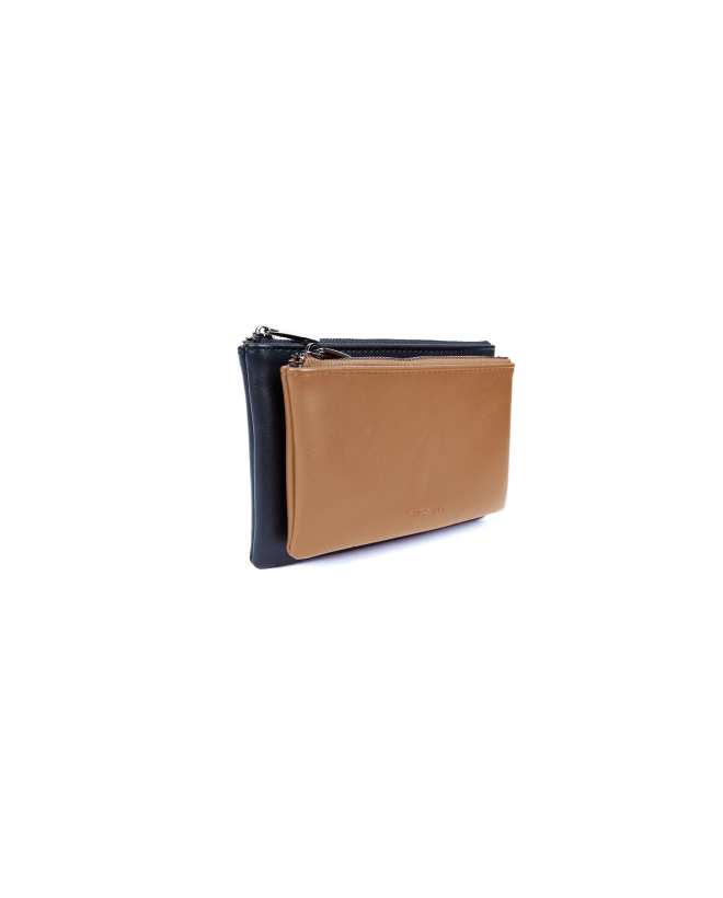 Monedero doble bicolor Camel