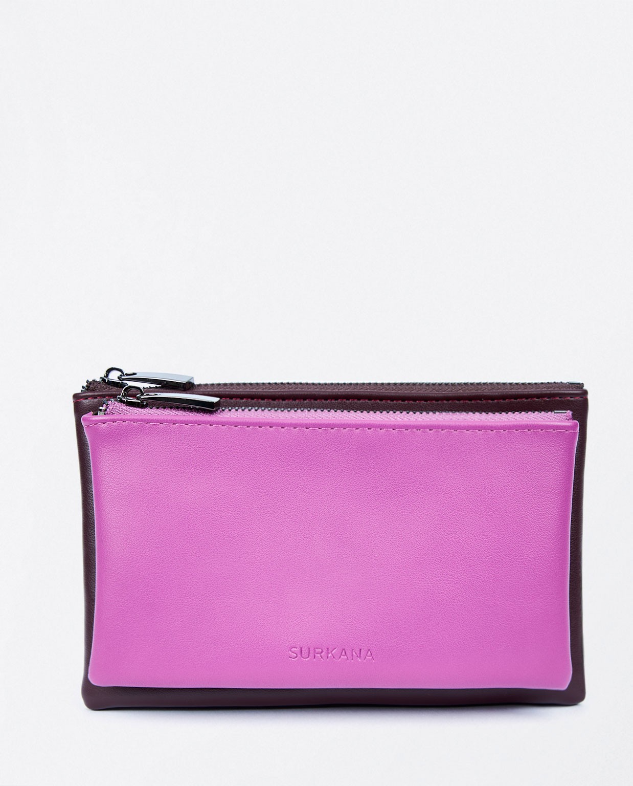 Monedero doble bicolor Morado