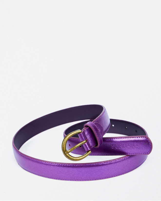 Plain basic thin belt Maroon