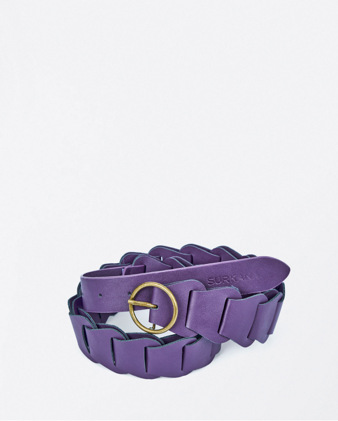 Ceinture à maillons unie Violet