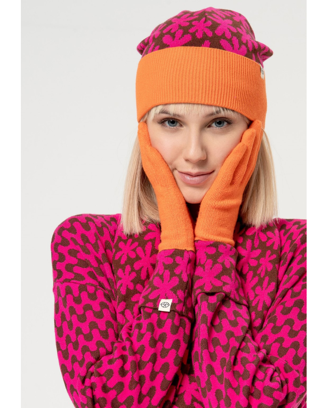 Gorro de punto combinado Naranja