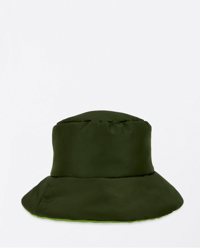 Chapeau baquet matelassé Vert