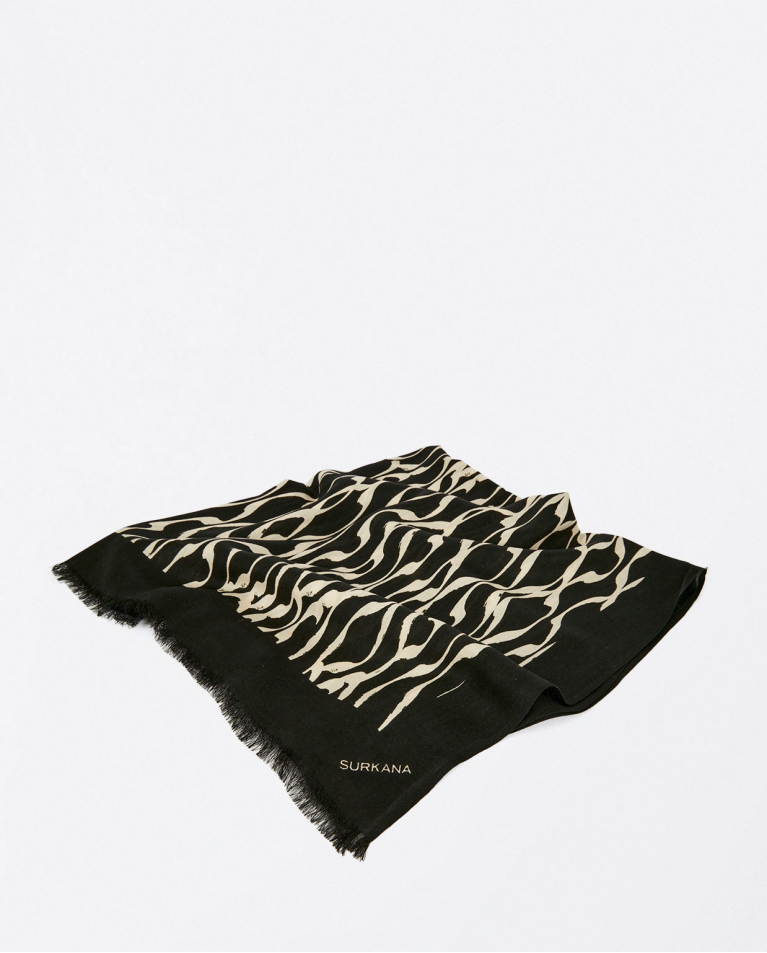 Foulard viscosa estampado Negro