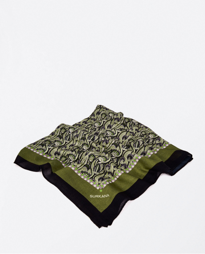 Foulard viscosa estampado Verde