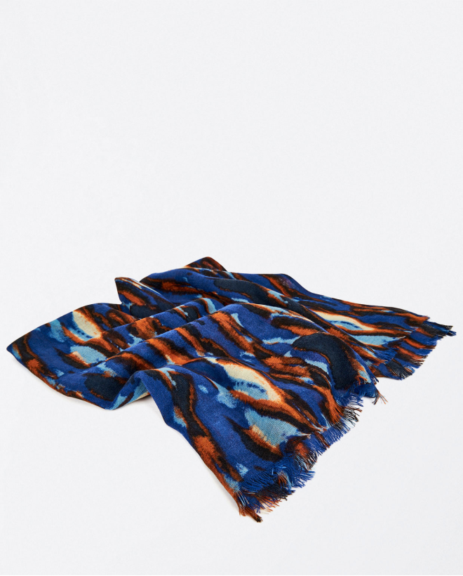 Foulard viscosa estampado Azul