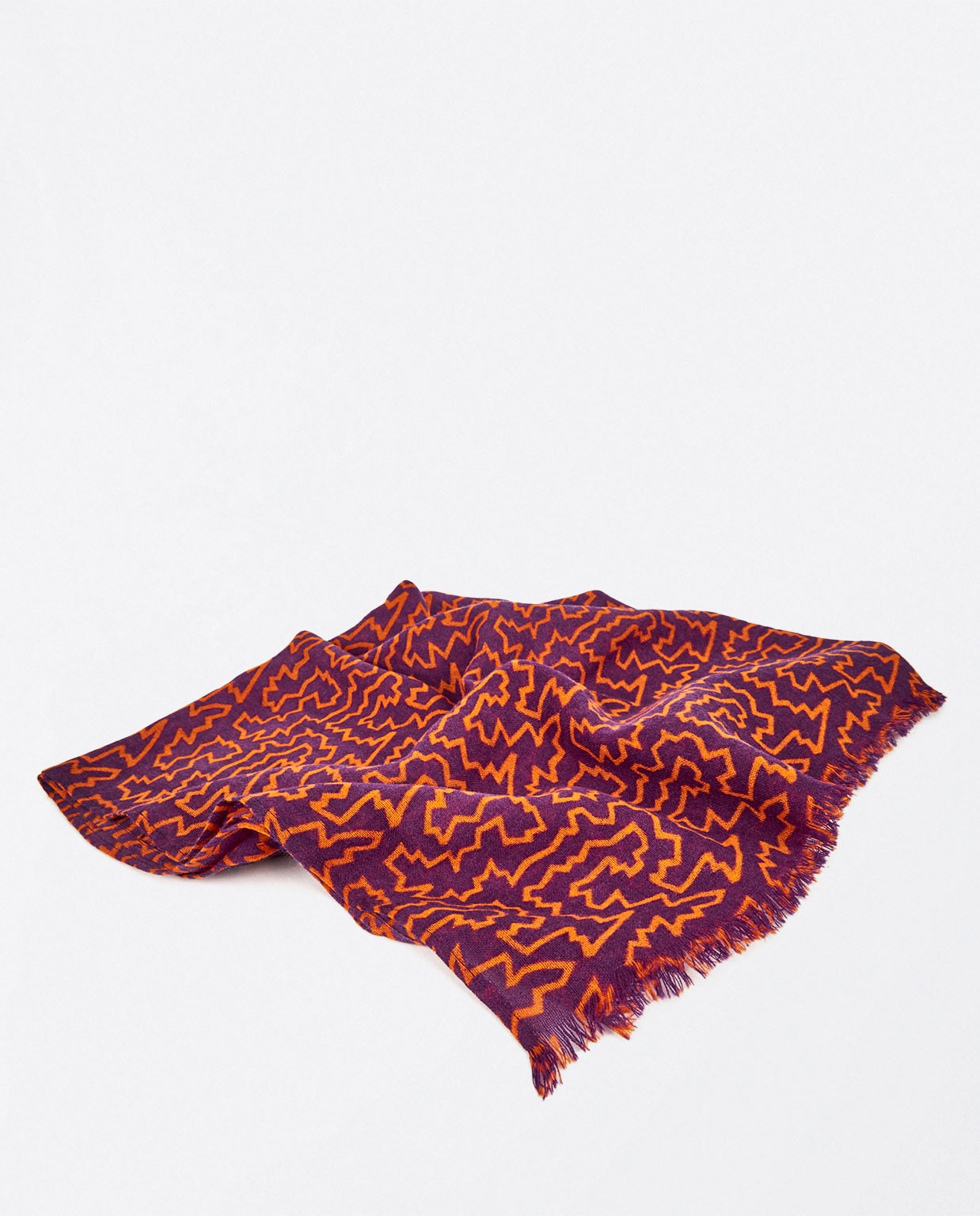 Foulard viscosa estampado Morado