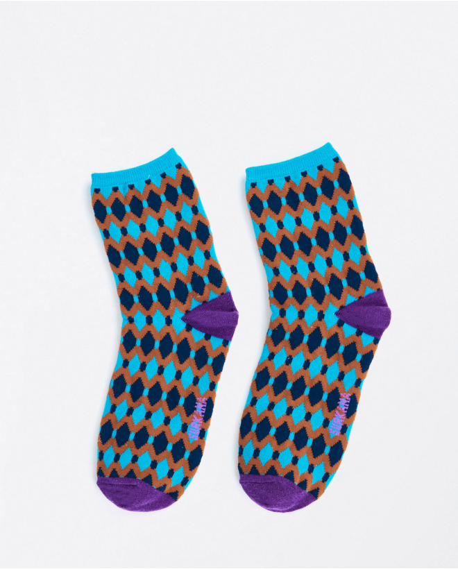 Medium jacquard socks Brown