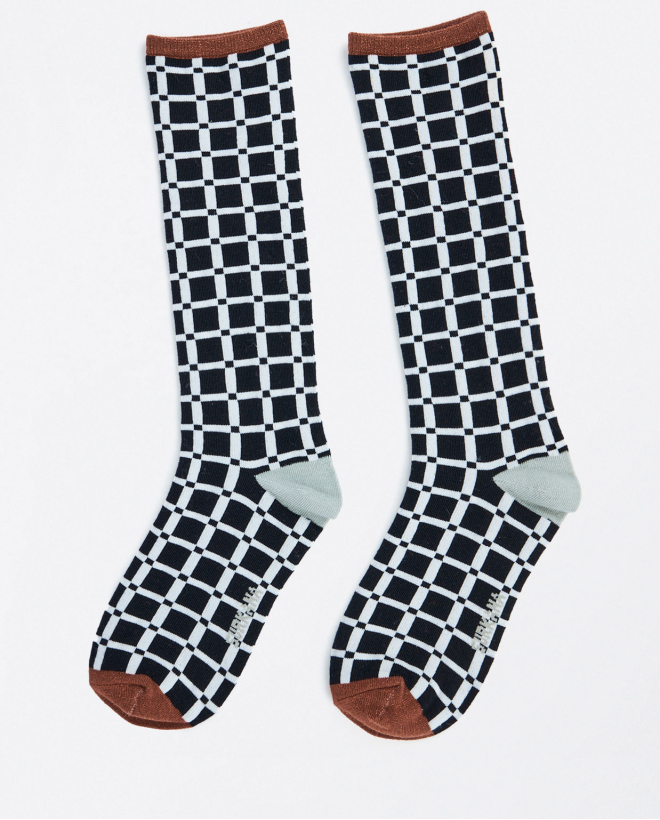 Calcetines altos jacquard...