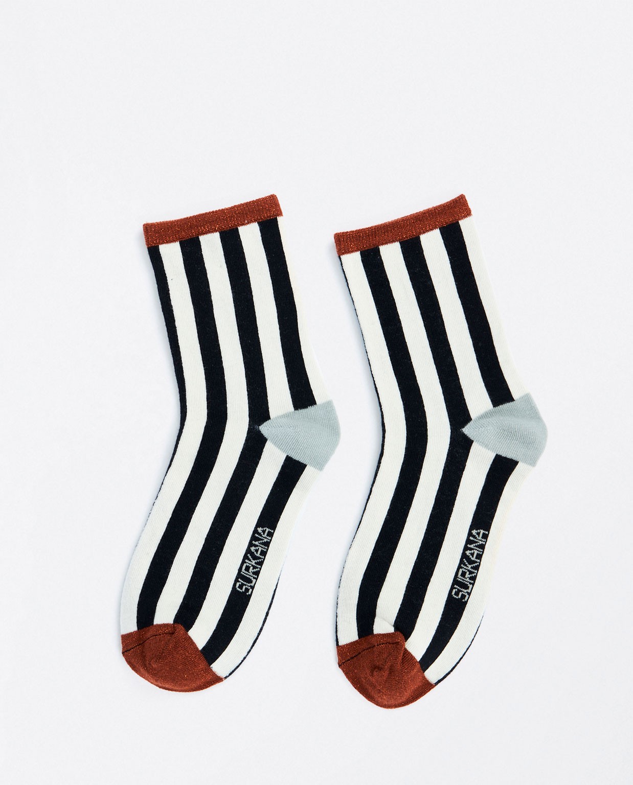 Chaussettes en jacquard moyen Noir