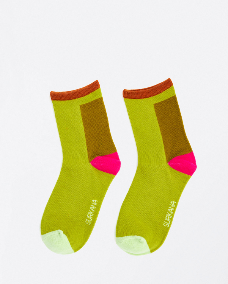 Chaussettes en jacquard moyen Vert