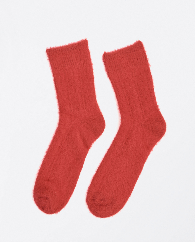 Chaussettes à demi-poils Rouge