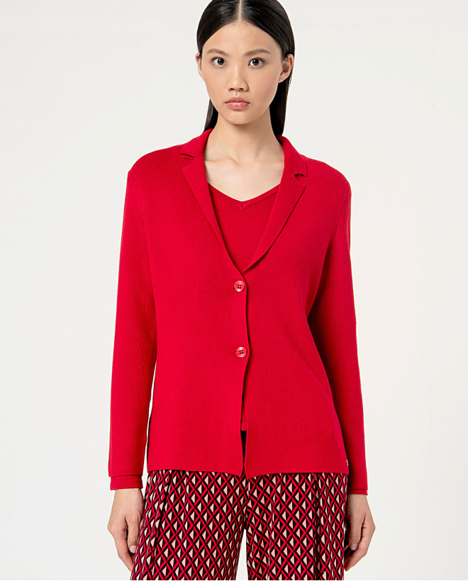 Blazer en tricot extensible...