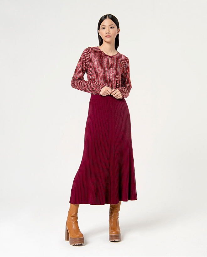 Plain chunky knit midi...