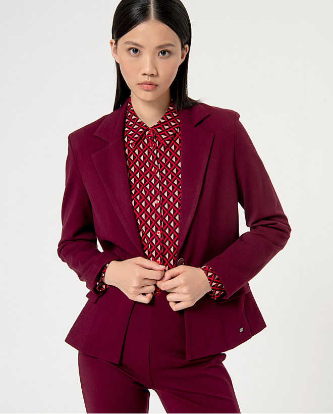 Blazer en viscose extensible Violet