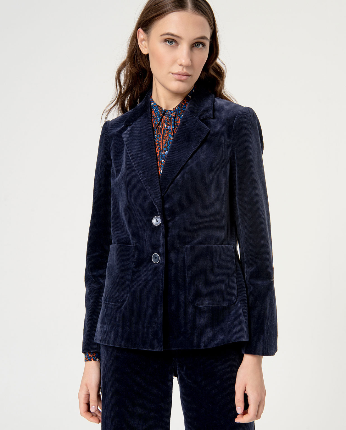 Navy blue corduroy jacket best sale