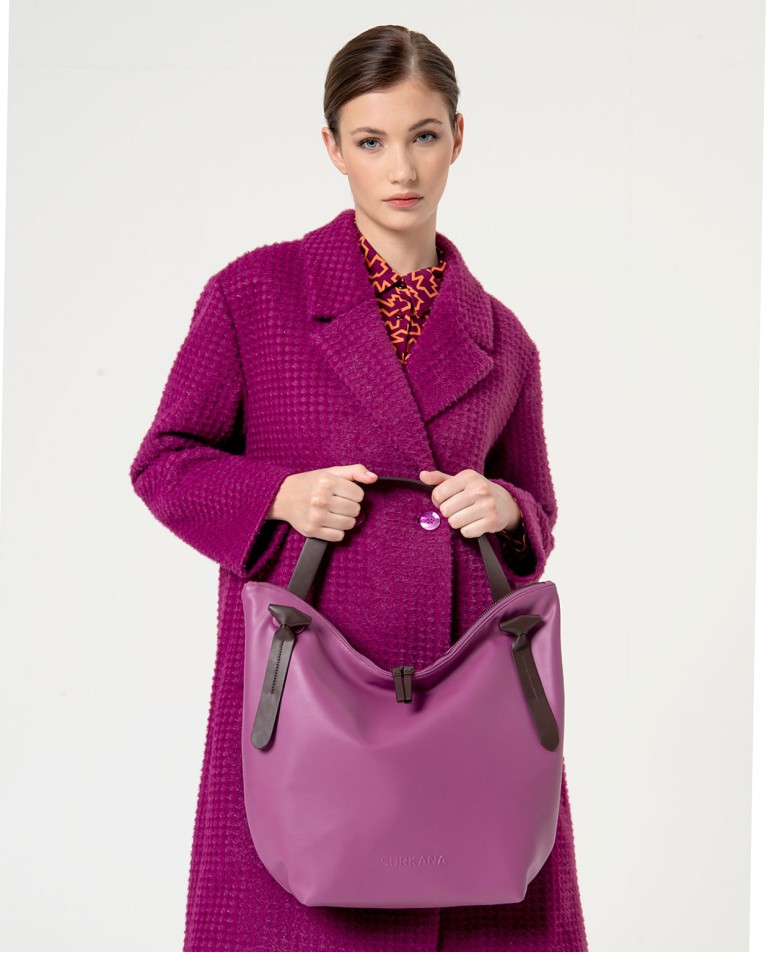 Vegan leather tote bag Purple