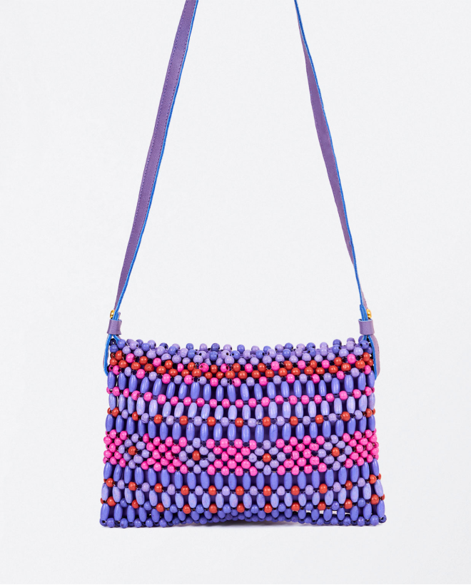 Bandolera beaded Lila