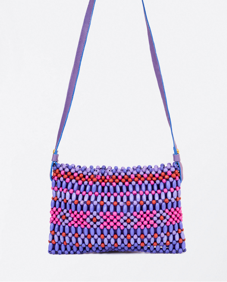 Bandolera beaded Lila