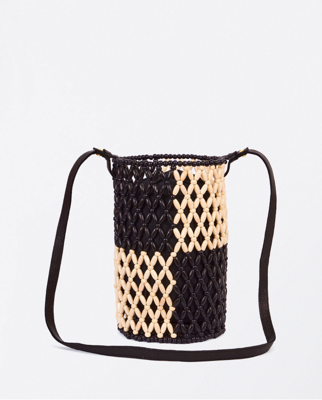 Saco bandolera beaded Negro