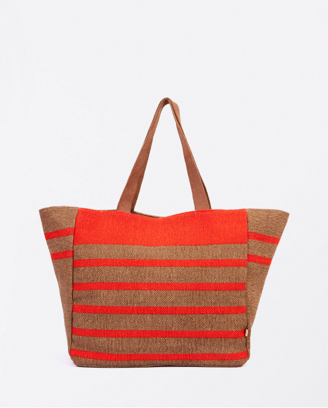 Fabric beach shopper Orange