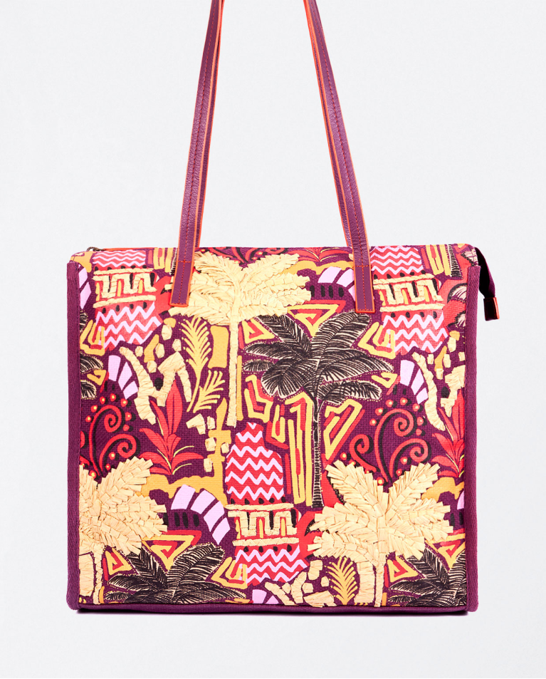 Shopper tela bordado Granate