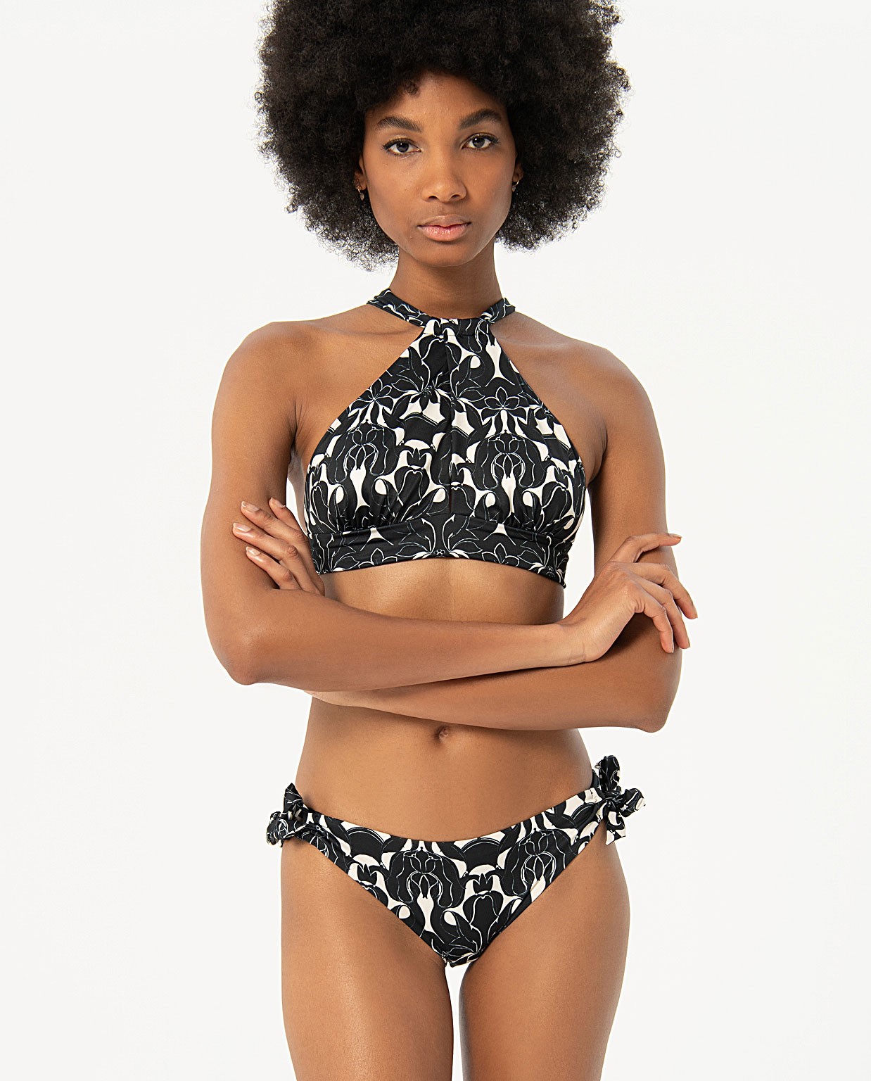 Bikini bottom with bows Black