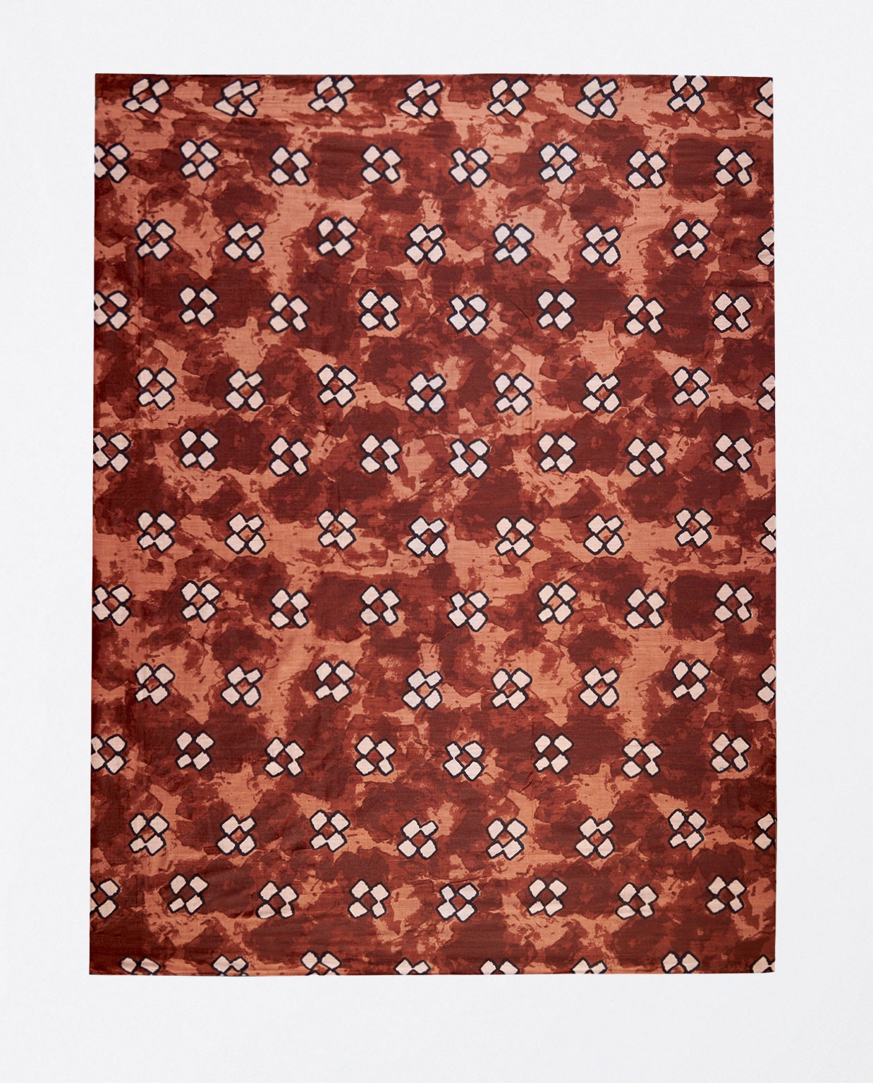 Foulard paréo imprimé Marron