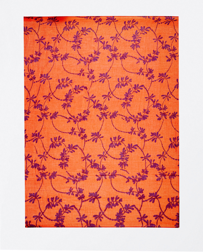 Printed sarong scarf Coral