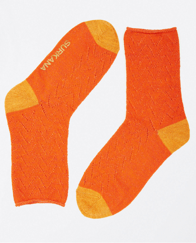 Chaussettes courtes en lurex Corail