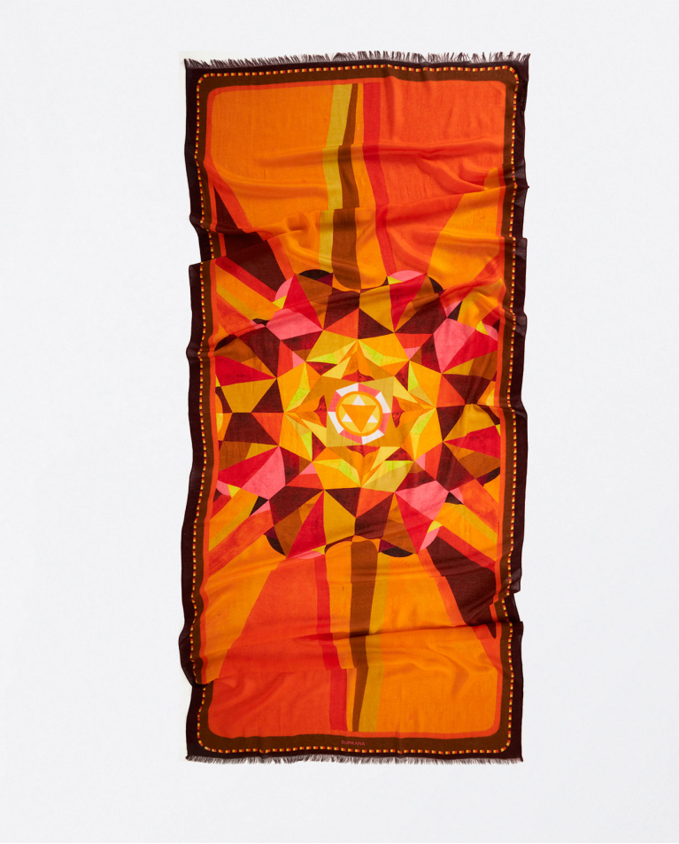 Foulard imprimé Orange