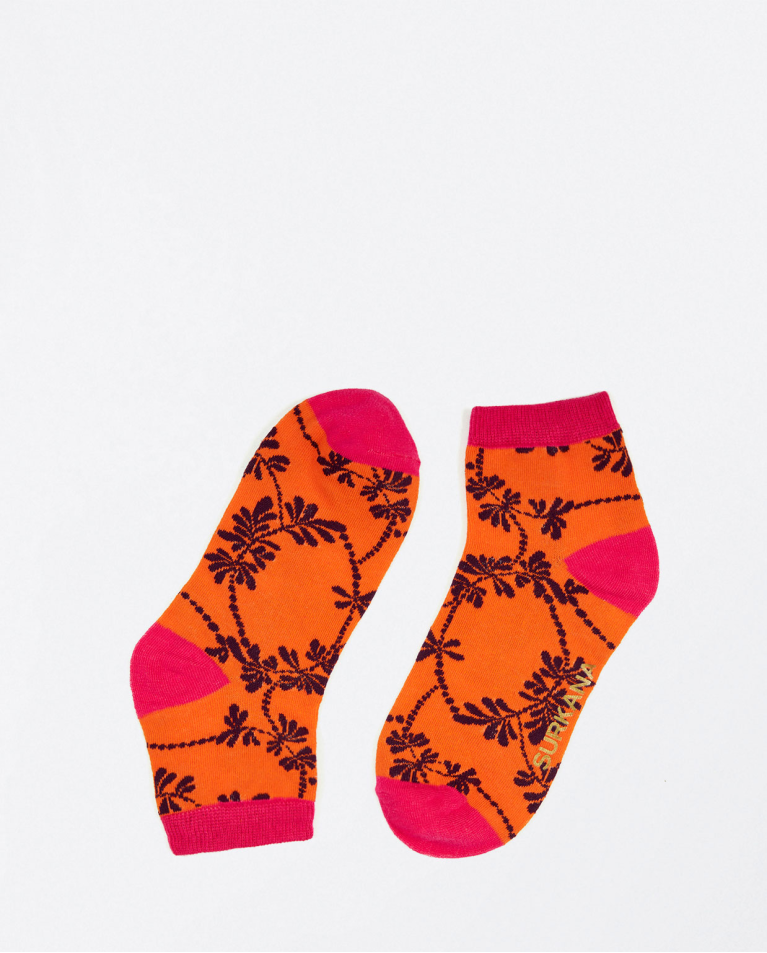 Chaussettes imprimées Corail