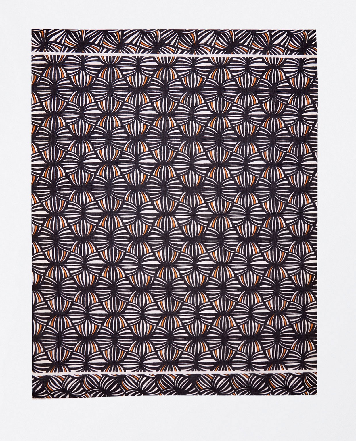 Printed sarong scarf Black